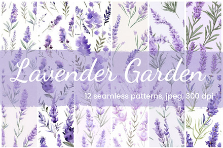 Lavender Garden, a Texture Illustration by Mashimara