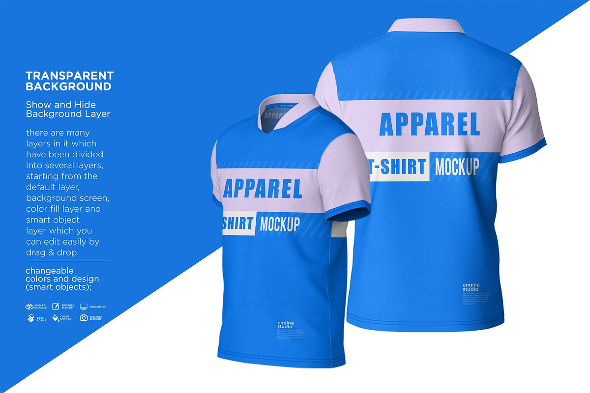 T-Shirt Jersey Short Mockup, a Shirt Mockup by Nanggroe Scripting (Photo 4 of 9)