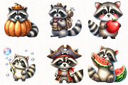 Cute Raccoon Sublimation Clipart, an Illustration by OK Design (Thumbnail 3 of 5)