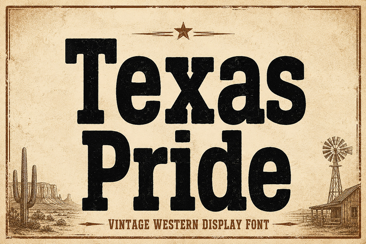 Texas Pride, a Serif Font by Wow Magic (Photo 1 of 9)
