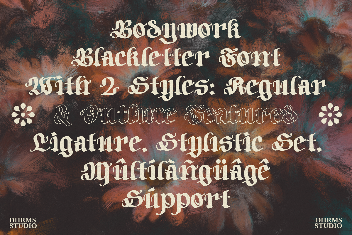 Bodywork - Modern Blackletter, a Blackletter Font by Dharmas Foundry (Photo 3 of 15)