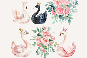 Pink Ballerina Swan Lake Clipart