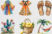 Bohemian Summer Clipart, an Illustration by Black Bird Studio (Thumbnail 4 of 6)