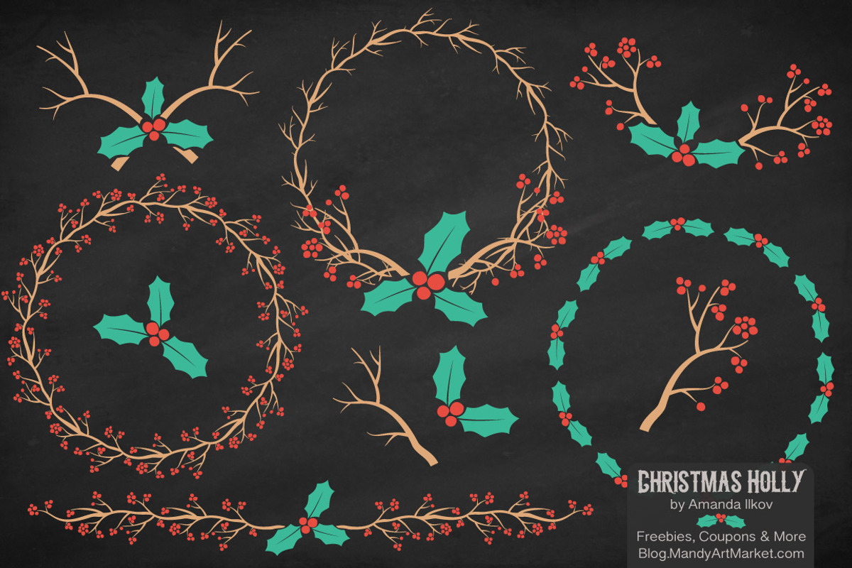 Cherry Bomb Christmas Holly, an Illustration by Amanda Ilkov (Photo 2 of 5)