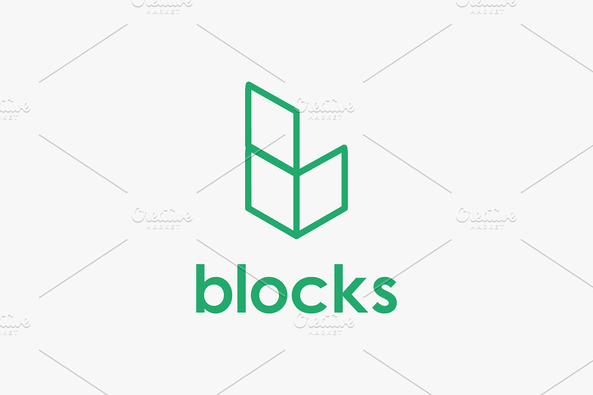 Abstract Constructive Letter B logo, a Branding & Logo Template by DOMHOUZE