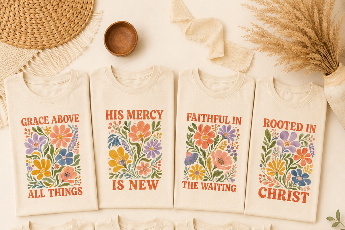 Christian Boho Floral PNG Bundle, a Decorative Illustration by HeavensStar (Photo 4 of 9)