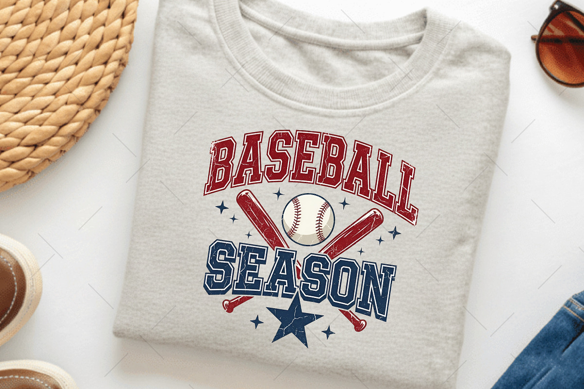 Baseball Season Retro Checkered PNG, an Illustration by OK Design (Photo 4 of 5)