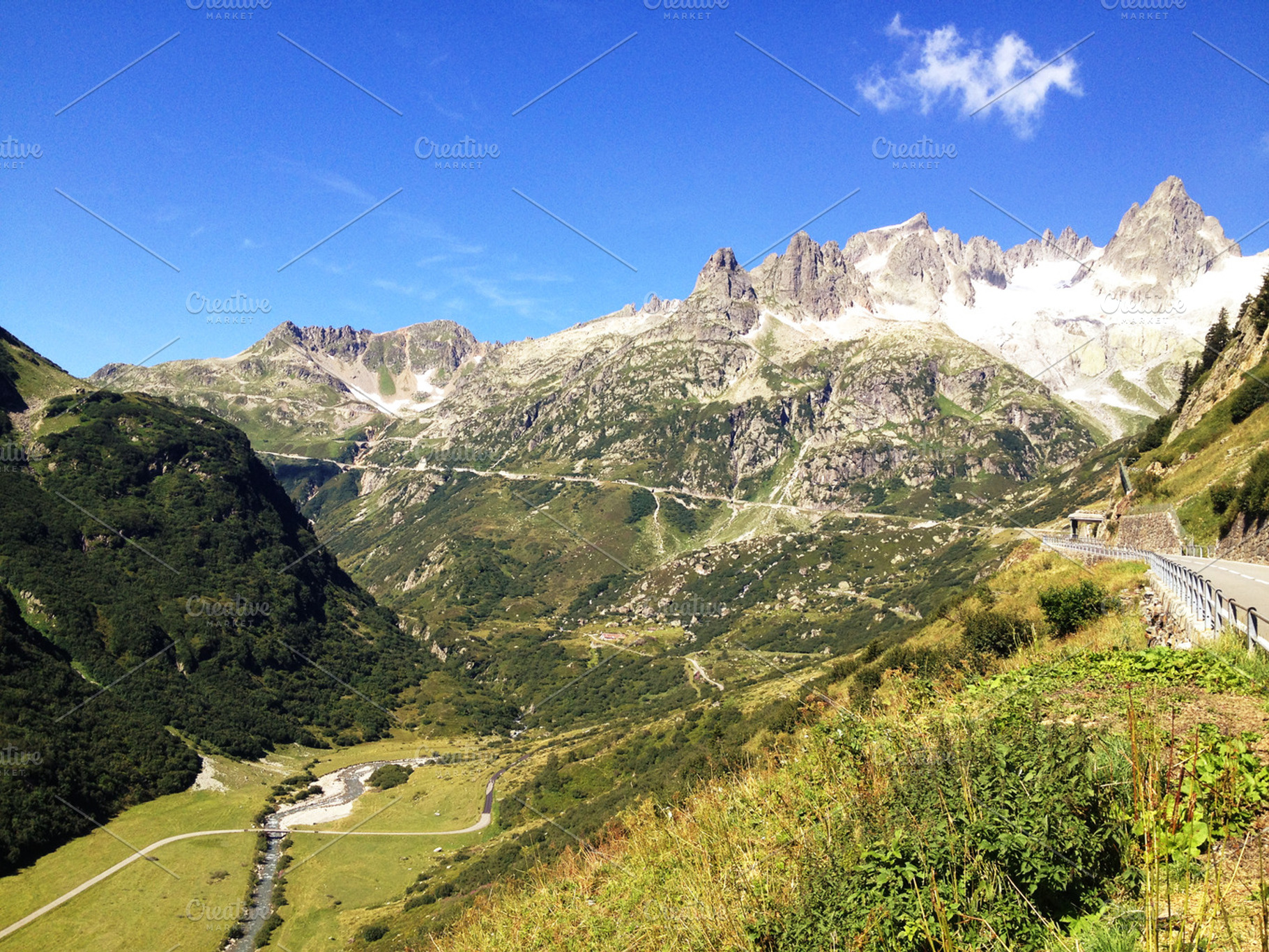 Swiss Alps, Nature and Roads