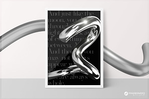 Chrome Y2K Abstract 3D Objects