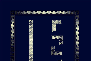 Greek Border Vector Template