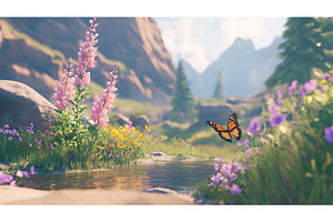 Serene mountain landscape with, a Nature Photo by Lermont51