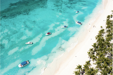 Tropical Caribbean beach from above, a Nature Photo by Nature and travel