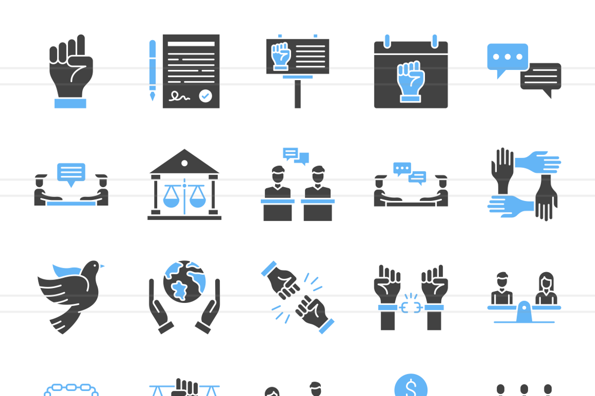 50 Human Rights Icons, an Icon by IconBunny