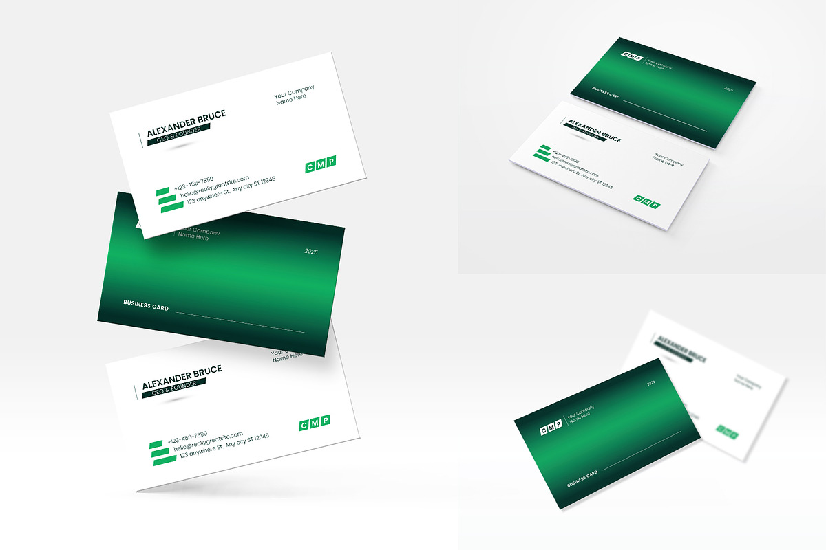Clean Gradient Corporate Business, a Business Card Template by Artnivora.Std