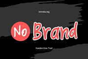 No Brand is a cute handwritten font, a Handwritten Font by Brown Cupple (Thumbnail 1 of 5)