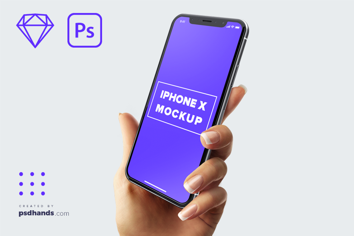 iPhone in Hand mockup Multi Device 2, an iPhone Mockup by LazyCrazy (Photo 1 of 3)
