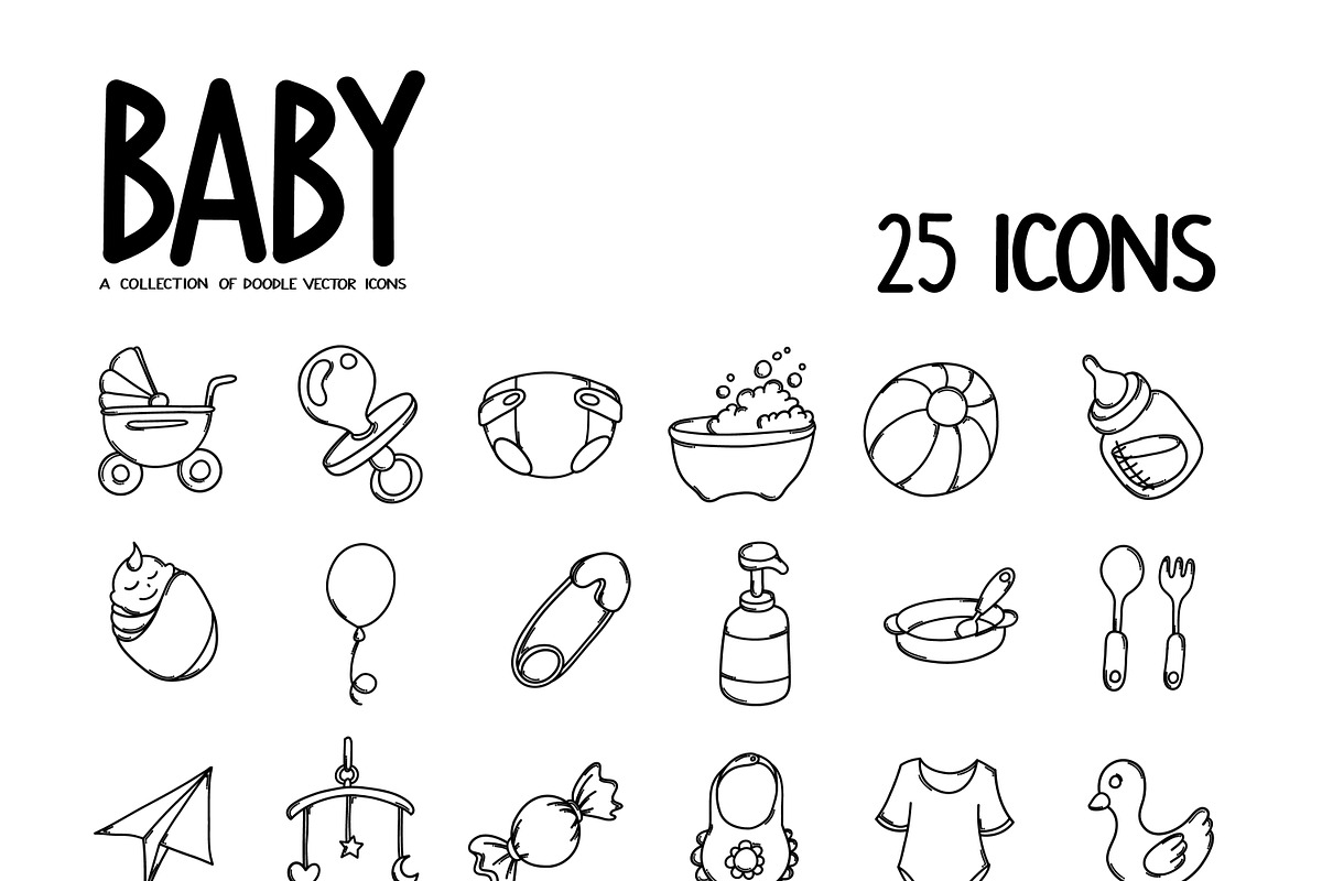 4300+ Hand-Drawn Doodle Icons Bundle, an Outline Icon by TKDoodle (Photo 5 of 36)