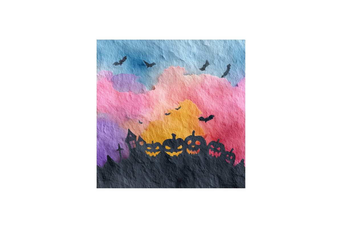 Rainbow Halloween Backgrounds, a Background Graphic by PcuDesigns Illustrations (Photo 3 of 3)