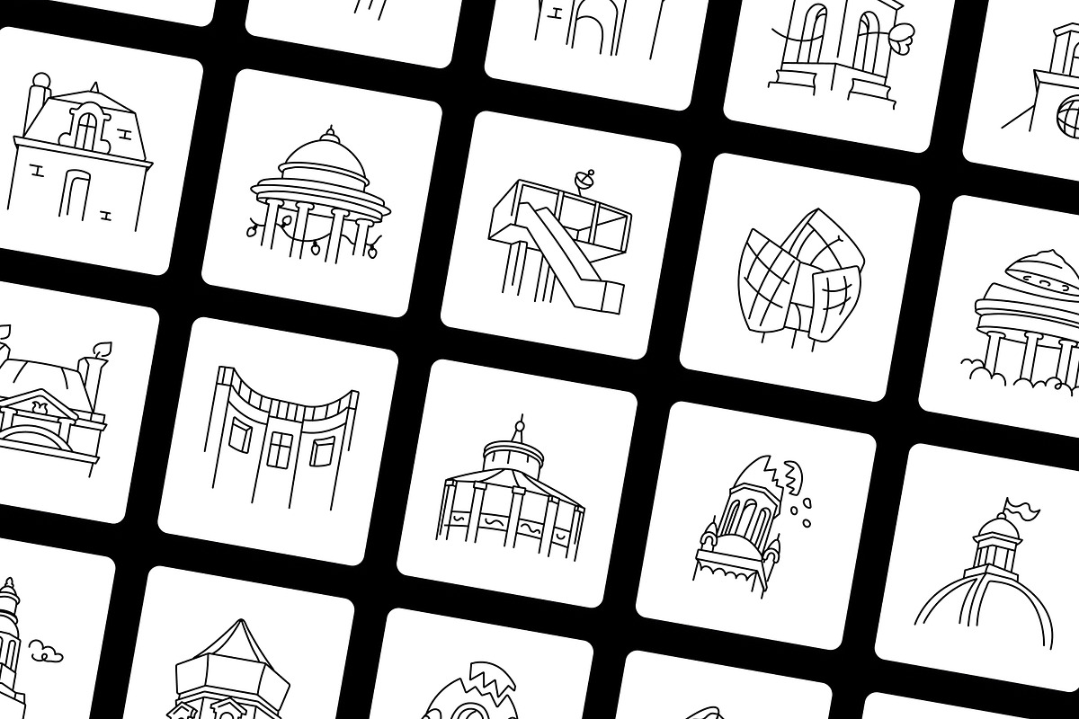 Paris Landmark Icon Set, an Outline Icon by Vectors Market (Photo 6 of 8)
