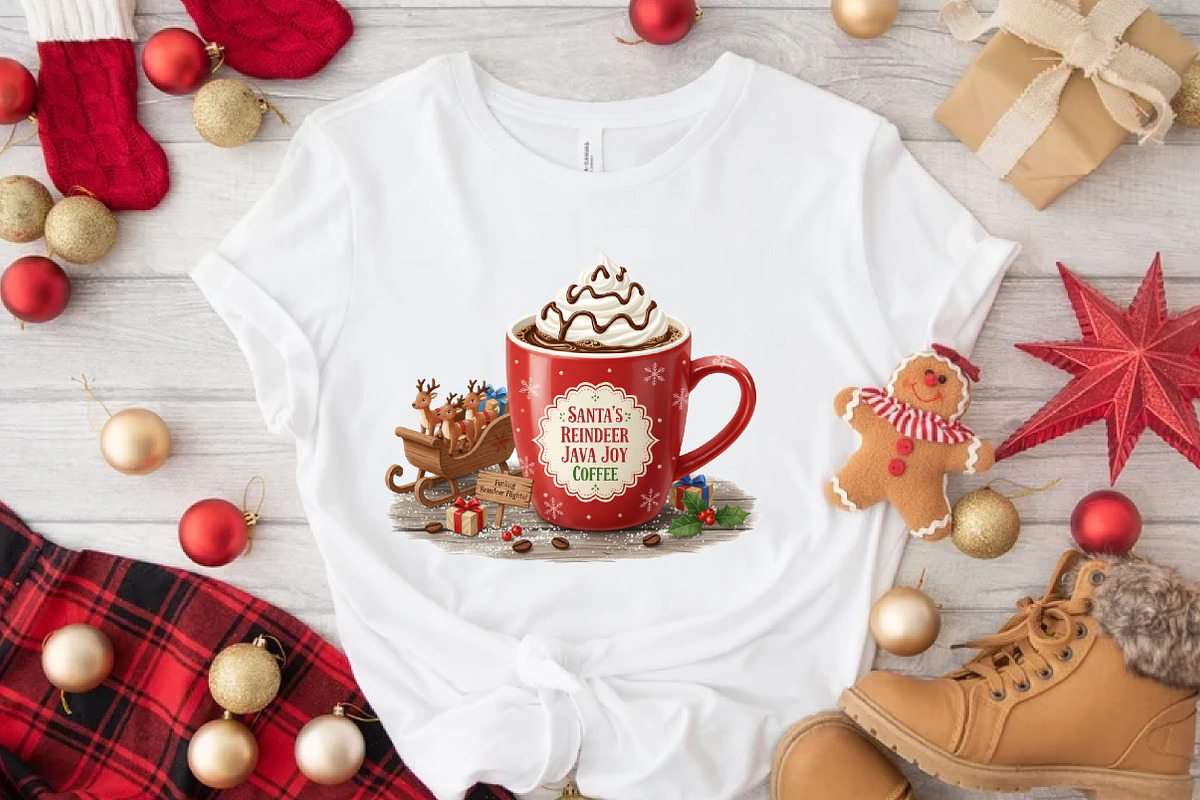 Christmas Coffee Clipart, an Illustration by DreamArtGraphic (Photo 3 of 4)