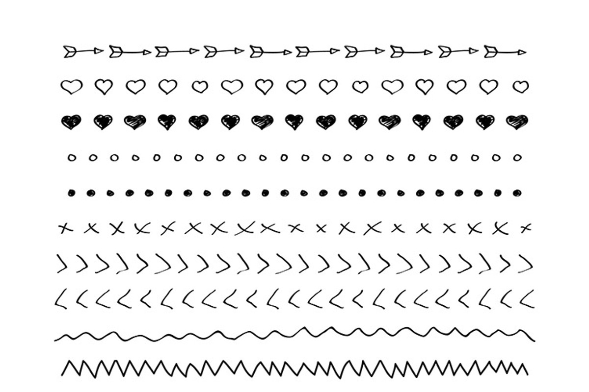 18 Hand Drawn Doodle Lines Set #2, an Illustration by The Digital Download Shop (Photo 2 of 2)