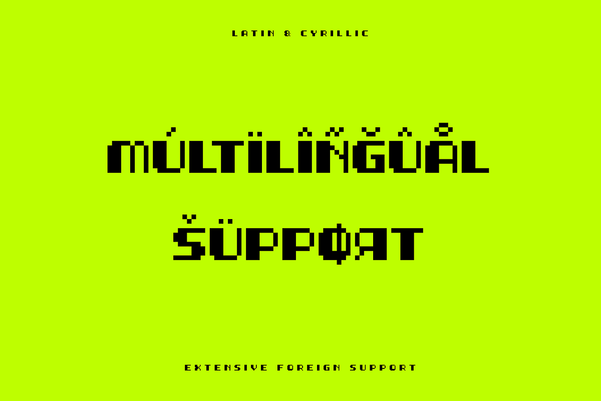 Helicopter – Pixel Display Typeface, a Font by alpercakici (Photo 4 of 14)