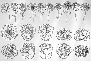 One Line Rose Bundle