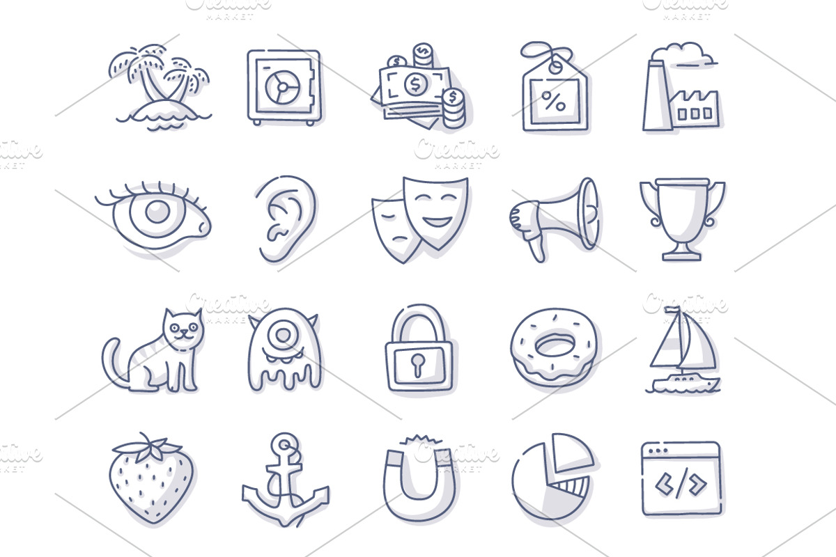 120 Universal Doodle Icons, an Icon by Rassko (Photo 5 of 5)