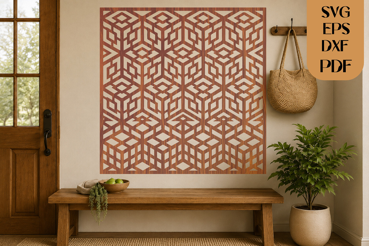 Modern Geometric Wall Art SVG, an Object Graphic by DreamCafeArt (Photo 3 of 4)