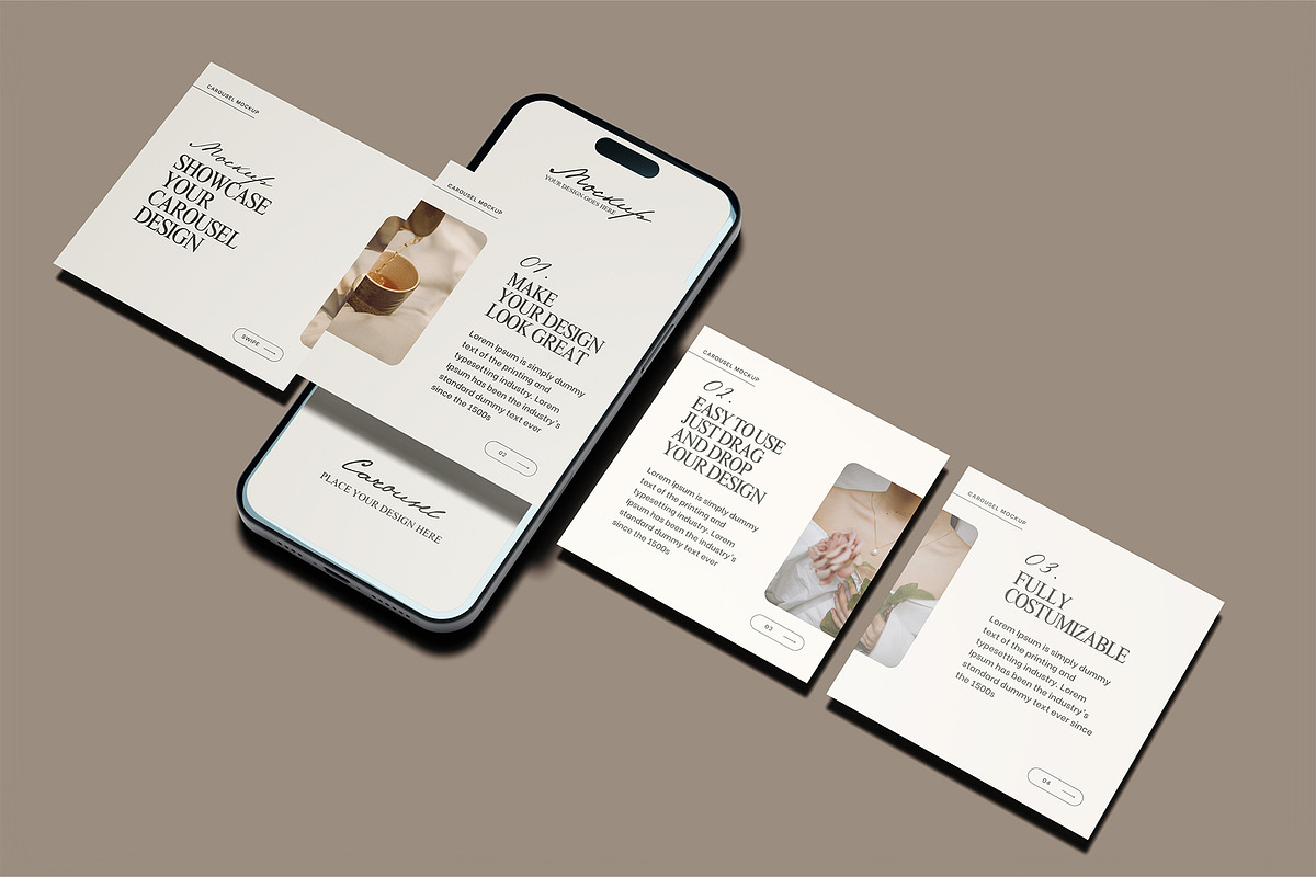 Square Carousel Mockup