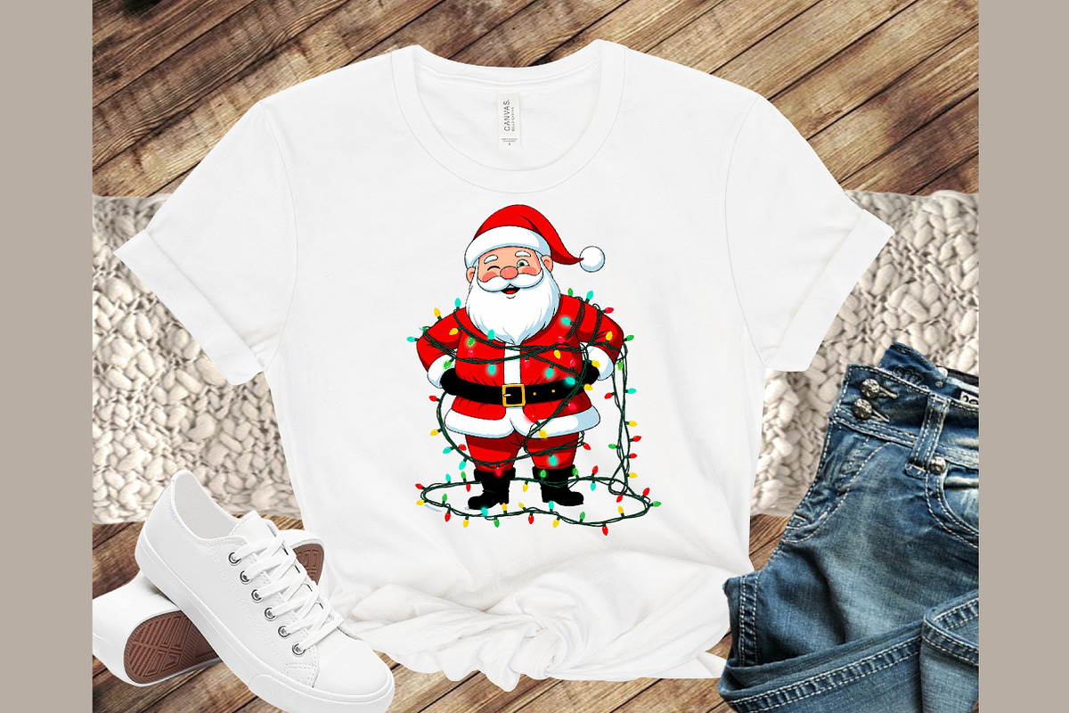 Christmas jolly Santa Claus lights P, an Illustration by Sublimation Artist (Photo 9 of 9)