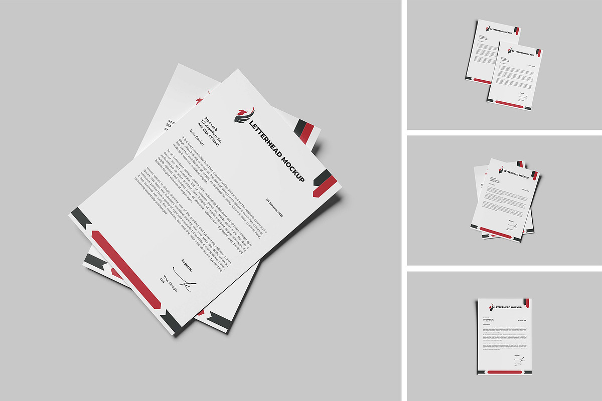 Letterhead Mockup, an Advertising Mockup by seramoe (Photo 1 of 5)