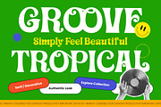 Groove Tropical Retro Decorative, a Serif Font by timelesstype.co (Thumbnail 1 of 10)