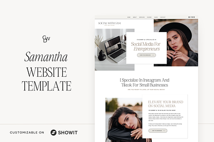 Showit Website Template | Samantha