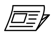 Newspaper icon, an Outline Icon by Sumberpangan (Thumbnail 4 of 5)