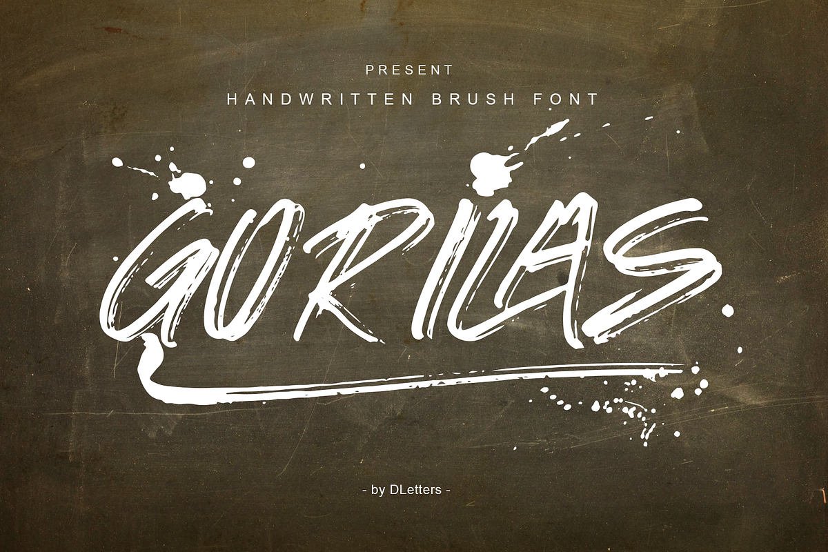 GORILAS Hand Brush, a Blackletter Font by DiosiArt (Photo 1 of 7)