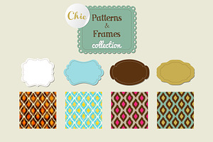 Chic patterns and frames collection