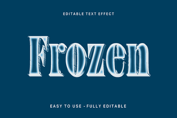 Frozen Ice 3D Text Effect preview 3