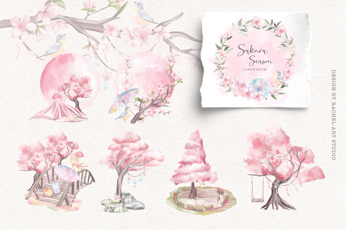 When Cherry Blossom Blooms, a Seasonal Illustration by Rachel Art Studio (Photo 7 of 10)