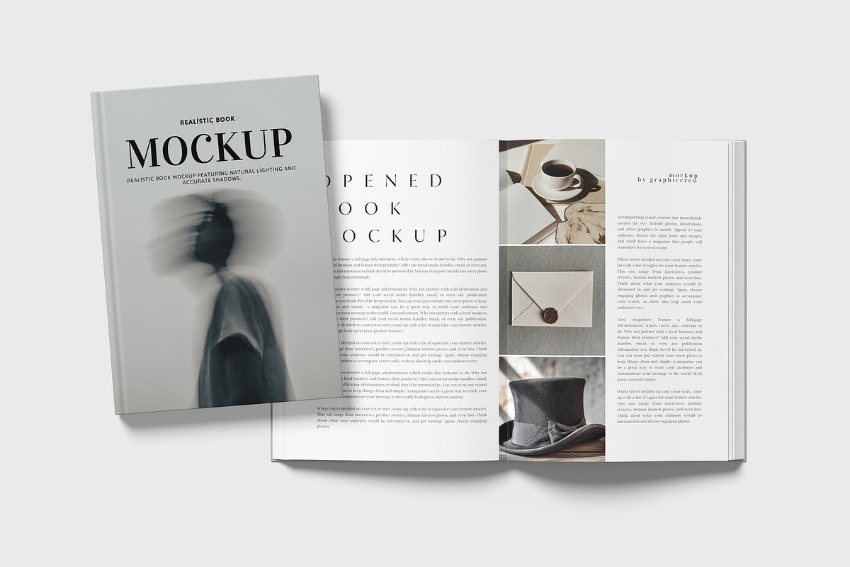 Realistic Book Mockup, a Books & Magazine Mockup by graphiccrew (Photo 6 of 9)