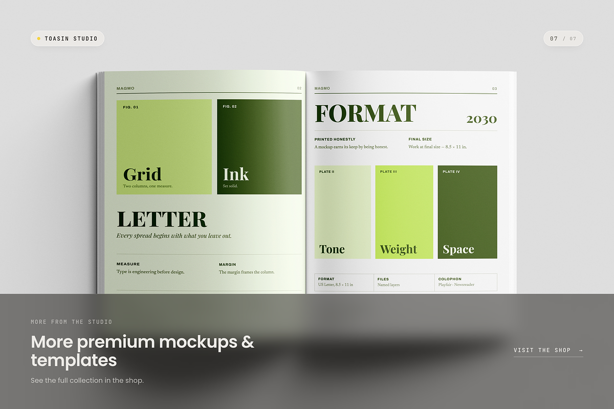 US Letter Magazine Mockup, a Books & Magazine Mockup by Toasin Studio (Photo 7 of 7)