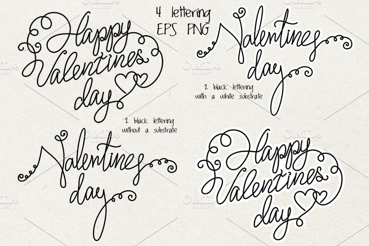 Love set Hand drawn hearts lettering, an Object Graphic by antuanetto (Photo 4 of 8)