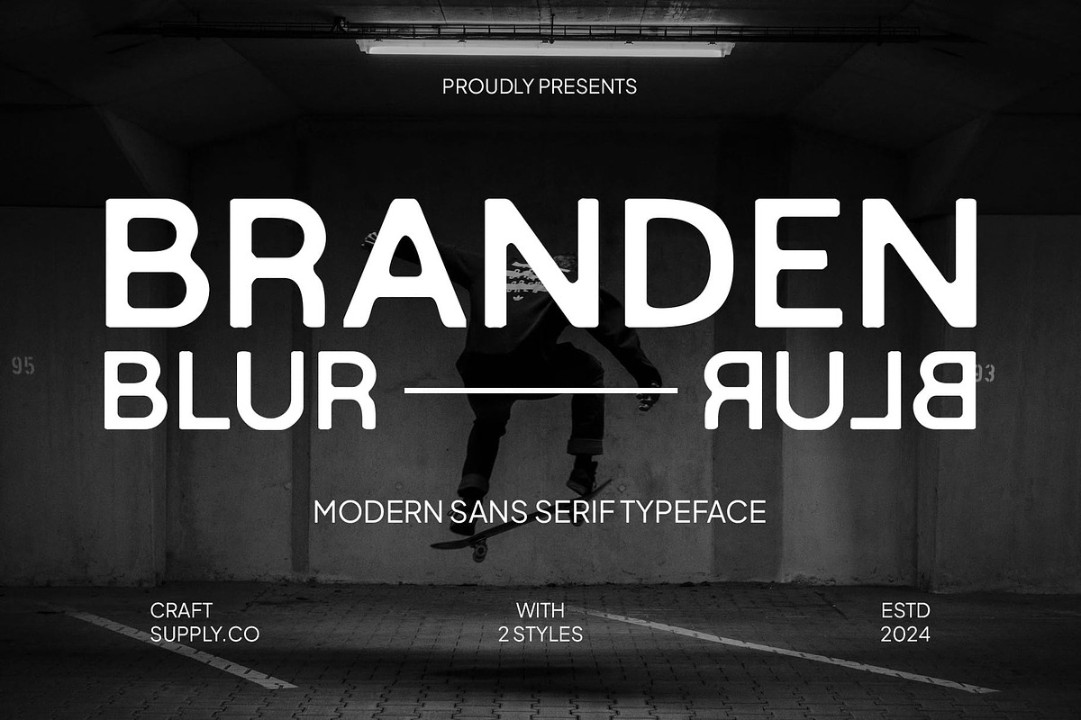 Branden Blur, a Sans Serif Font by Craft Supply Co. (Photo 1 of 8)