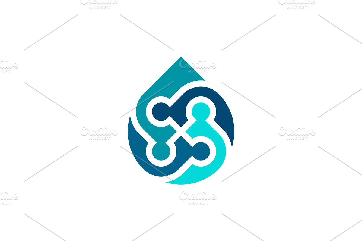 modern droplet community people logo, a Branding & Logo Template by Rasagama Studio