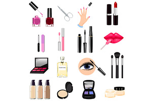 Seth cosmetics, manicure, beauty, perfumes icons
