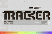 Tracker – Modern Racing Display Font, a Sans Serif Font by Brand Earth (Thumbnail 1 of 7)
