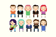 54 Vector Pixel Art characters, a Person Illustration by chewkotski (Thumbnail 6 of 8)