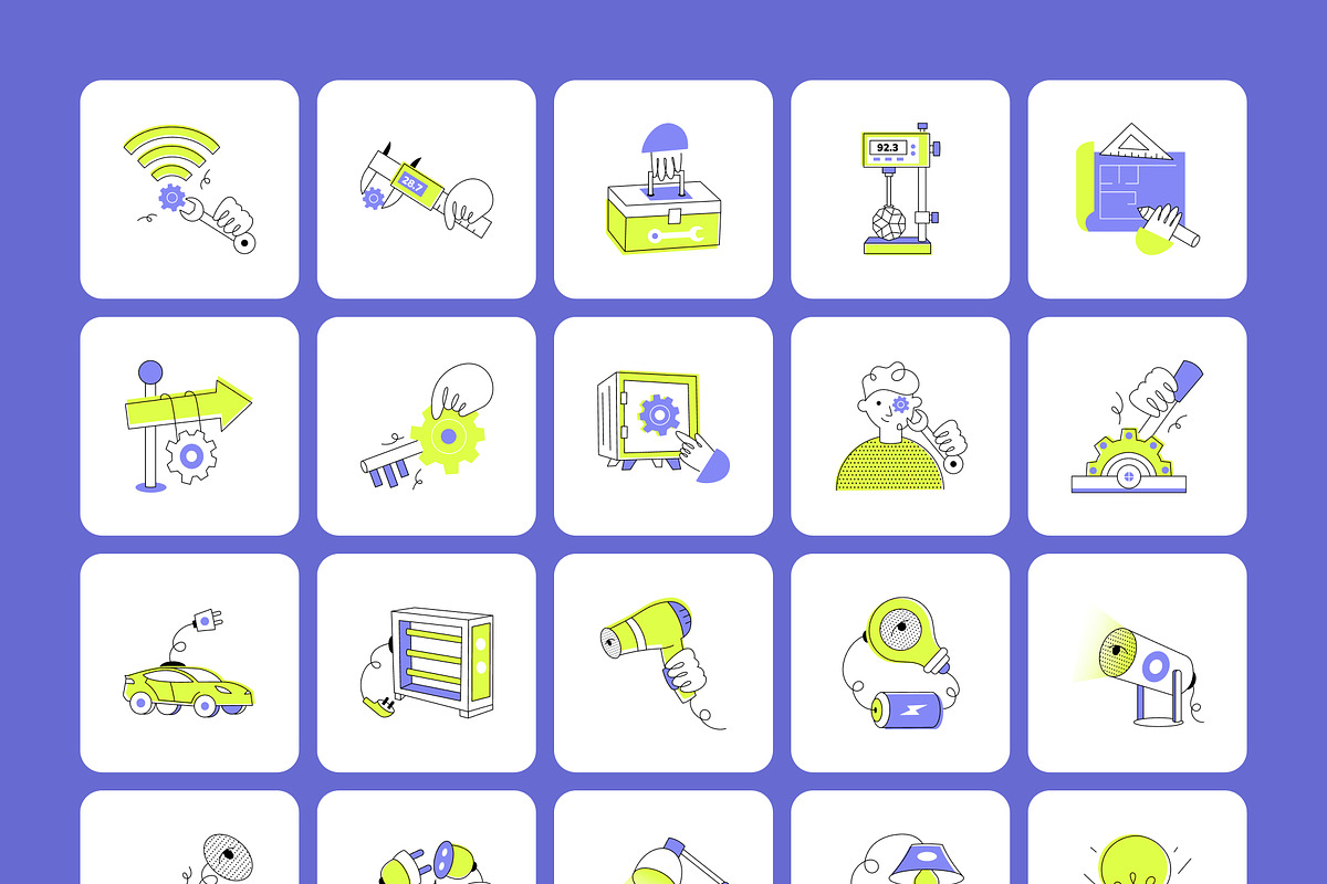 150 Tech and Engineering Icons, an Outline Icon by Creative Stall (Photo 9 of 9)