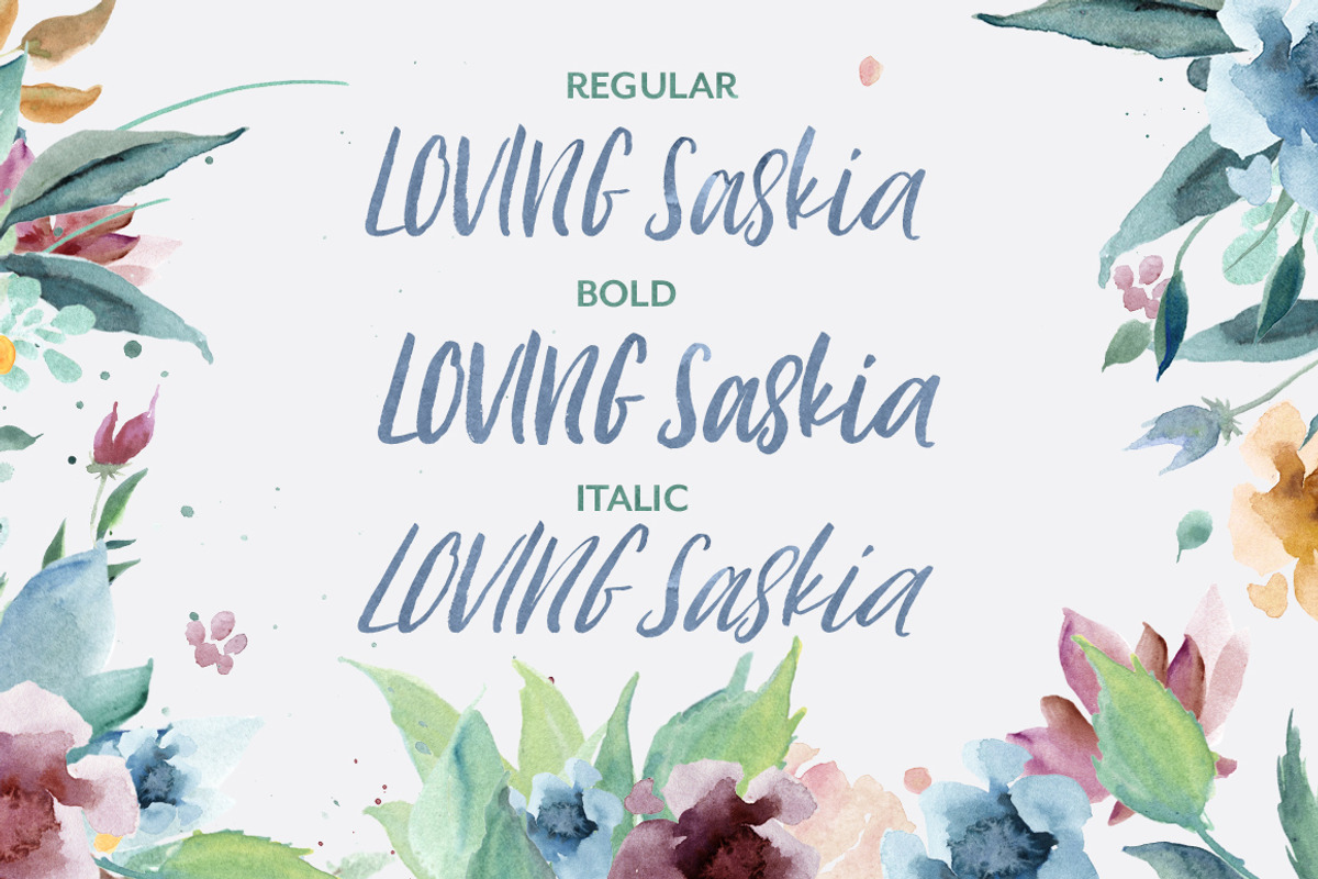 Loving Saskia Font & Graphics Bundle preview 8
