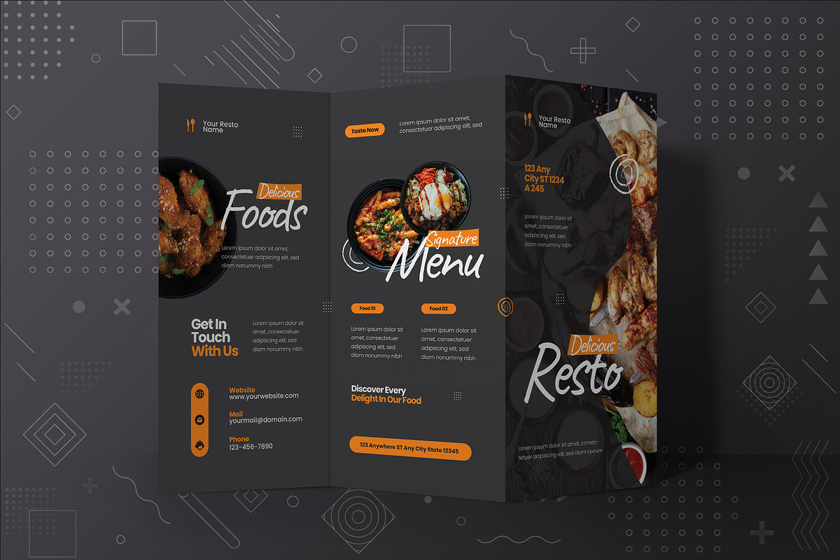 Restaurant Trifold Brochure, a Brochure Template by Fannan Studio (Photo 3 of 3)